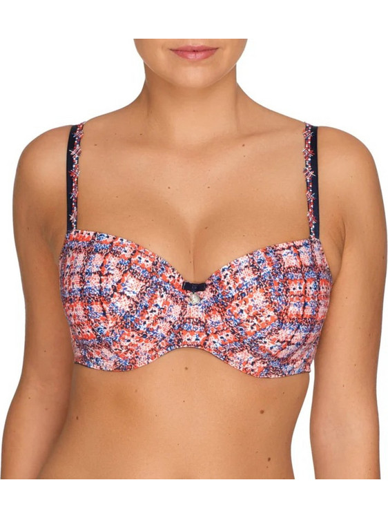 Primadonna Σουτιέν Balconette Push Up με Μπανέλα Πορτοκαλί Γαλάζιο 0241402