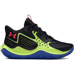 Under Armour GS Jet '23 Παιδικά Αθλητικά Παπούτσια για Μπάσκετ Μαύρα Μπλε Πράσινα 3026635-005