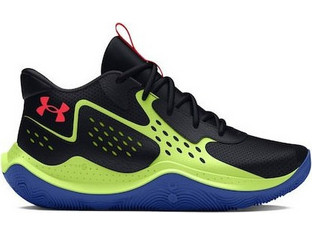 Under Armour GS Jet '23 Παιδικά Αθλητικά Παπούτσια για Μπάσκετ Μαύρα Μπλε Πράσινα 3026635-005