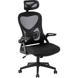 Woodwell BF3050 Καρέκλα Γραφείου με Προσκέφαλο Στήριξη Μέσης Ανάκλιση και Ρυθμιζόμενα Μπράτσα Μαύρη ΕΟ5301