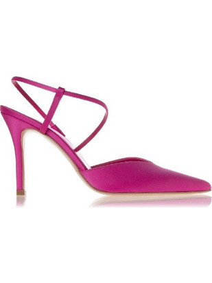 Sante Γόβες Suede Slingback με Τακούνι Στιλέτο Φούξια 23-215-43