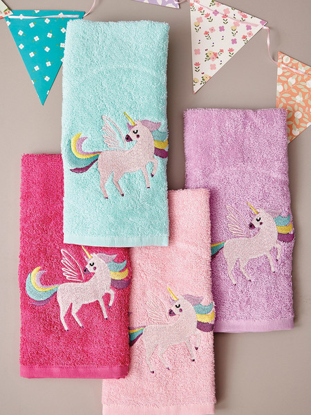 Palamaiki Unicorn Magic Σετ Βρεφικές Πετσέτες 4τμχ 380gr/m²