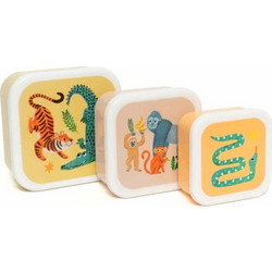 Petit Monkey Upside Down Animals Πλαστικό Παιδικό Σετ Δοχείο Φαγητού Πολύχρωμο