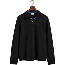 Gant Ανδρική Μπλούζα Polo Μακρυμάνικη Μαύρη 3G2065004-005
