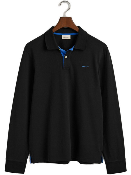 Gant Ανδρική Μπλούζα Polo Μακρυμάνικη Μαύρη 3G2065004-005