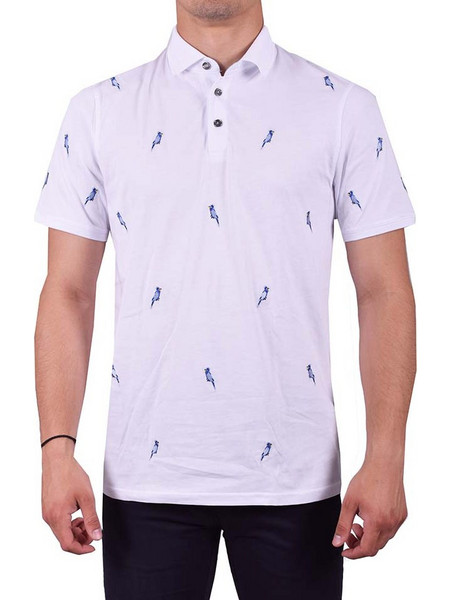 Ted Baker Scraffy Ανδρική Μπλούζα Polo Κοντομάνικη Λευκή 143551