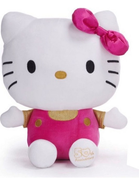 Hello Kitty 50th Anniversary με Φούξια Φόρμα 25cm