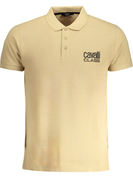 Cavalli Ανδρική Μπλούζα Polo Κοντομάνικη Μπεζ QXT64Z-KB002-00503