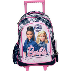 Gim Barbie Varsity Σχολική Τσάντα Τρόλεϊ Δημοτικού Ροζ 349-87074