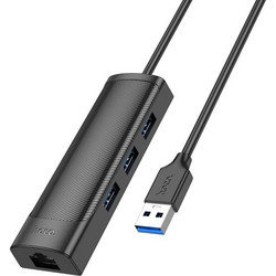 Hoco HB42 USB Hub 3.0 USB-A με 4 Θύρες USB-A / Ethernet