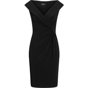 Lauren Ralph Lauren Mini Φόρεμα για Γάμο / Βάπτιση Ντραπέ Μαύρο 253926907001 Lauren Ralph Lauren Mini Φόρεμα για Γάμο / Βάπτιση Ντραπέ Μαύρο 253926907001