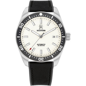 Tommy Hilfiger TH85 Ανδρικό Ρολόι Αυτόματο με Μαύρο Δερμάτινο Λουράκι 1792153
