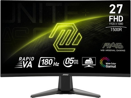 MSI MAG 27C6F VA HDR Curved Gaming Monitor 27" 1920x1080 FHD 180Hz 0.5ms
