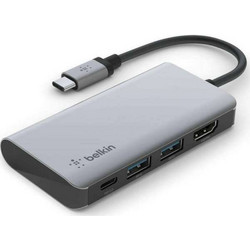 Belkin AVC006BTSGY USB-C Docking Station με HDMI 4K PD