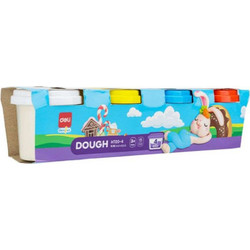 Deli Genius Soft Dough Basic Colours Πλαστοζυμαράκια 4τμχ
