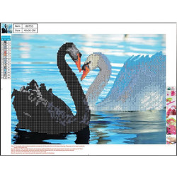 Centrum Κύκνοι Καμβάς Diamond Painting Kit 40x30cm 89753
