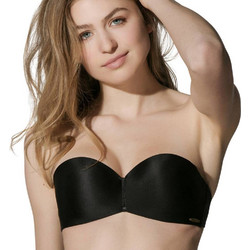 Luna Miracle Σουτιέν Strapless Push Up χωρίς Μπανέλα Μαύρο 1823