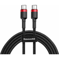 Baseus Cafule Braided USB-C to USB-C 60W 1m Black Red CATKLF-G91
