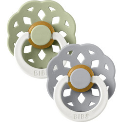 BIBS Boheme Glow Πιπίλες Καουτσούκ Νυκτός 0-6m Sage Cloud 2τμχ