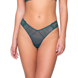 Luna Pearl Γυναικείο Sexy String με Δαντέλα Κυπαρισσί 26500