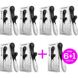 LateToBed Maverdick Δονητής Rabbit 21.6cm Μαύρος 7τμχ