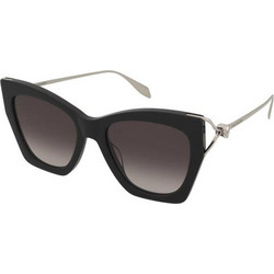 Alexander McQueen AM0375S 001 Γυναικεία Γυαλιά Ηλίου Πεταλούδα Ασημί Μαύρο με Μαύρο Degradee Φακό