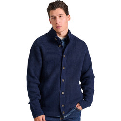 Funky Buddha Ανδρική Ζακέτα Πλεκτή με Κουμπιά Navy Μπλε FBM010-038-09