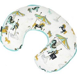 Lanila Funfair Velvet Μαξιλάρι Θηλασμού Λευκό Τιρκουάζ 55cm