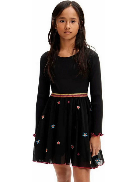 Desigual Παιδικό Φόρεμα Μαύρο 24WGVK02