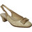 B-Soft Ανατομικές Γόβες Slingback Δερμάτινες με Χοντρό Χαμηλό Τακούνι Μπεζ 1955-86