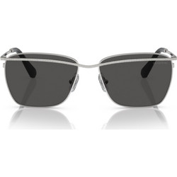 Swarovski SK7006 400187 Ανδρικά Γυαλιά Ηλίου Τετράγωνα Μεταλλικά Ασημί με Μαύρο Φακό
