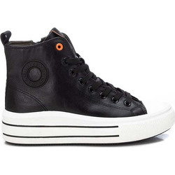 Refresh Γυναικεία Sneakers Flatforms Μποτάκια Μαύρα 172284