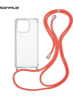 Sonique Armor Clear Back Cover Transparent / Coral (iPhone 14 Pro)
