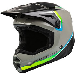 Fly Racing e73 Kinetic Grey Green Κράνος Μηχανής Motocross