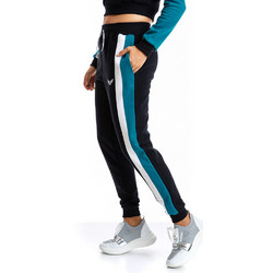 Evolution Body Γυναικείο Παντελόνι Φόρμας με Λάστιχο Μαύρο Πετρόλ 2331