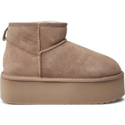 Emu Australia Stinger Micro Γυναικεία Μποτάκια Πλατφόρμα Suede με Γούνα W13082