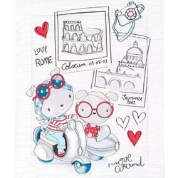 KikkaBoo Love Rome Βρεφικό Πάπλωμα Κούνιας 110x90cm Λευκό
