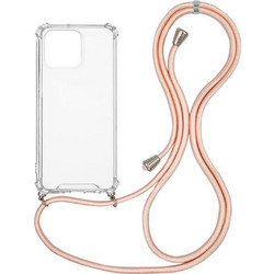 Sonique Armor Clear Back Cover Transparent / Pink Satin (iPhone 13 Pro)
