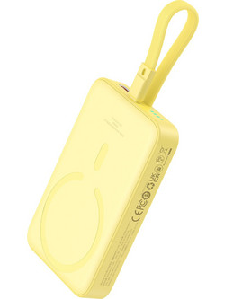 Baseus Magnetic Mini Wireless Power Bank 10000mAh 20W με Θύρα USB-C Power Delivery Yellow