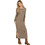 Only Katia Midi Καθημερινό Φόρεμα Πλεκτό Ταμπά 15324649