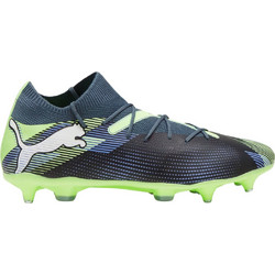 Puma Future 7 Match MxSG 107933-03 Ποδοσφαιρικά Παπούτσια με Τάπες και Καλτσάκι Μαύρα Lime