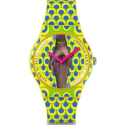Swatch Break Free Ανδρικό Ρολόι με Λαχανί Μπλε Καουτσούκ Λουράκι SO29Z148