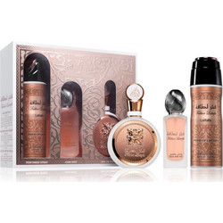 Lattafa Fakhar Rose Eau de Parfum 100ml + Perfumed Spray 200ml + Hair Mist 50ml