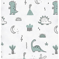 BimbiDreams Dinos Πάνα Αγκαλιάς από Μουσελίνα Λευκή 120x120cm 56438201