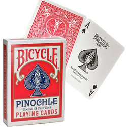 Bicycle Pinochle Τράπουλα Πλαστικοποιημένη Κόκκινη 1000931