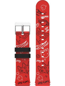 Kiddoboo Λουράκι Σιλικόνης Space Red (Universal 20mm)