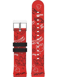 Kiddoboo Λουράκι Σιλικόνης Space Red (Universal 20mm)