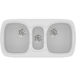 Sanitec Classic 303 Επικαθήμενος Νεροχύτης Γρανίτη Ματ White 96x51cm