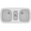 Sanitec Classic 303 Επικαθήμενος Νεροχύτης Γρανίτη Ματ White 96x51cm