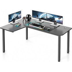 Eureka Ergonomic Γωνιακό Gaming Γραφείο Ξύλινο ERK-CD-L01L-60B-V4
